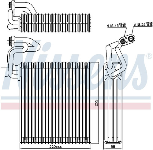 Nissens Air Conditioning Evaporator Core 92214 for 2001-2011 Honda 1.7L 1.3L (Civic, CR-V, Element)