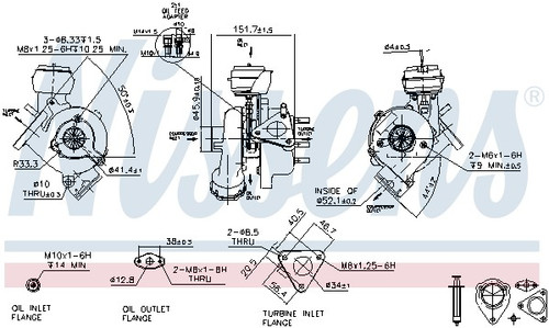 Nissens Turbocharger 93043 for 2004-2005 Volkswagen 2.0L (Passat)