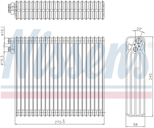 Nissens Air Conditioning Evaporator Core 92343 for 2001-2006 Toyota 1.5L 3.5L (Prius, RAV4)