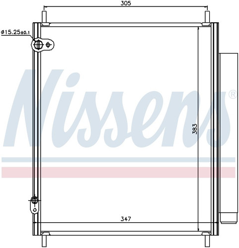 Nissens Air Conditioning Condenser 940284 for 2012-2017 Mitsubishi (i-MiEV)