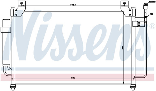 Nissens Air Conditioning Condenser/Receiver Drier Assembly 940049 for 2007-2012 Mazda 2.3L 2.5L (CX-7)