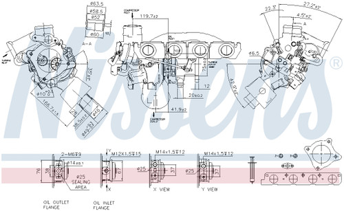 Nissens Turbocharger 93193 for 2005-2009 Audi 2.0L (A4, A4 Quattro)
