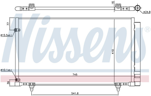 Nissens Air Conditioning Condenser/Receiver Drier Assembly 940671 for 2010-2017 Lexus/Toyota 3.5L 2.7L (RX350, Sienna)