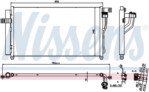 Nissens Air Conditioning Condenser/Receiver Drier Assembly 940360 for 2006-2011 Hyundai 1.6L (Accent)