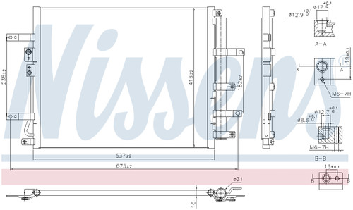 Nissens Air Conditioning Condenser/Receiver Drier Assembly 940832 for 2019-2025 Hyundai/Kia (Kona Electric, Niro EV)