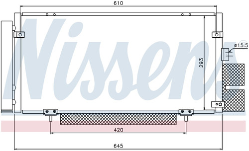 Nissens Air Conditioning Condenser/Receiver Drier Assembly 94885 for 2003-2009 Subaru 2.5L 2.0L (Legacy, Outback)
