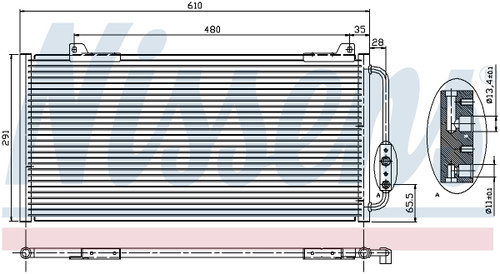 Nissens Air Conditioning Condenser 94255 for 2004-2005 MG 1.8L (ZR)