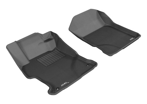 3D MAXpider Black Kagu 1st Row Floormat for 2012-2013 Honda Civic