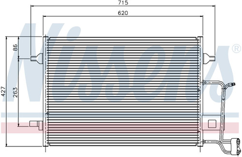 Nissens Air Conditioning Condenser 94922 for 1999-2005 Audi 2.8L 3.0L (A6, A6 Quattro, Allroad Quattro)