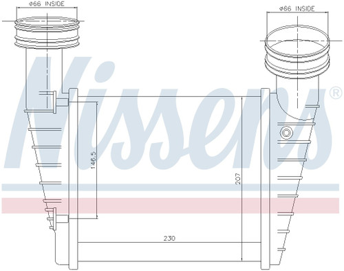 Nissens Turbocharger Intercooler 96680 for 2004-2005 Volkswagen 2.0L (Passat)