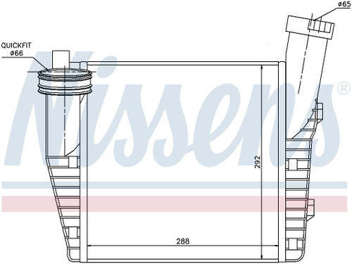 Nissens Turbocharger Intercooler 96687 for 2003-2008 Porsche/Volkswagen 4.5L 4.9L (Cayenne, Touareg)