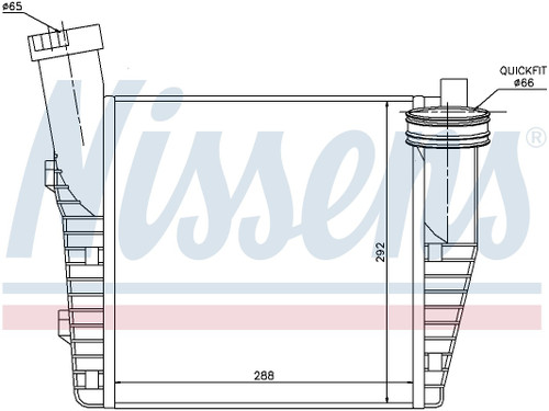 Nissens Turbocharger Intercooler 96688 for 2013-2016 Audi/Porsche/Volkswagen 3.0L (Q7, Cayenne, Touareg)