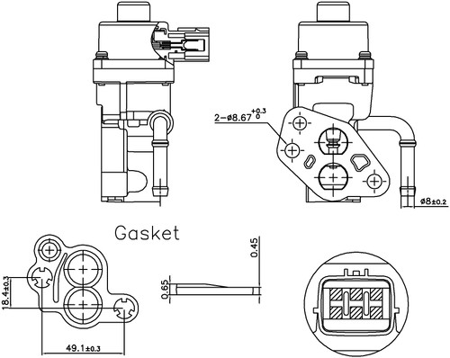 Nissens EGR Valve 98168 for 2003-2013 Mazda/Mercury 2.0L 2.3L (3, 5, 6, CX-7)