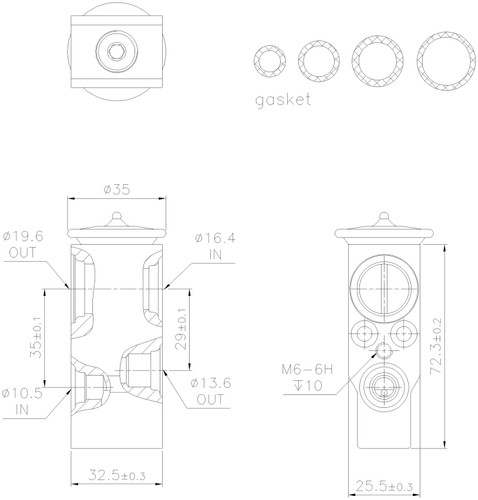 Nissens Air Conditioning Expansion Valve 999396 for 1999-2003 Saab 2.0L 2.3L (9-3)