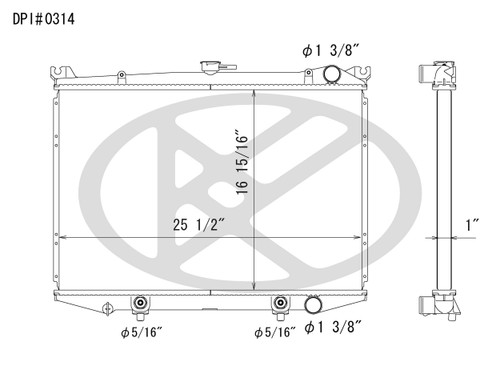 Koyorad Radiator A0314 for 1987-1995 Nissan 3.0L (Pathfinder, Pickup)