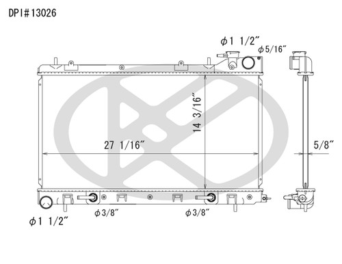 Koyorad Radiator A13026 for 2006-2008 Subaru 2.5L (Forester)