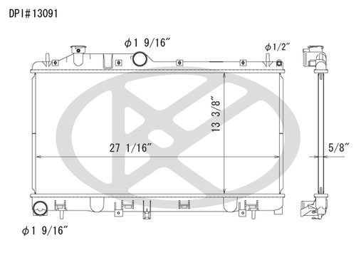 Koyorad Radiator A13091 for 2005-2013 Subaru 2.5L (Impreza, Legacy, Outback, WRX)