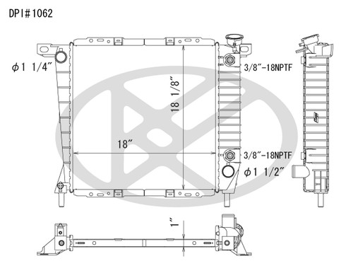 Koyorad Radiator A1062 for 1985-1997 Ford 2.3L (F-100 Ranger, Ranger)