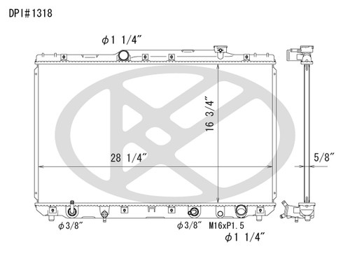 Koyorad Radiator A1318 for 1992-1996 Toyota 2.2L (Camry)