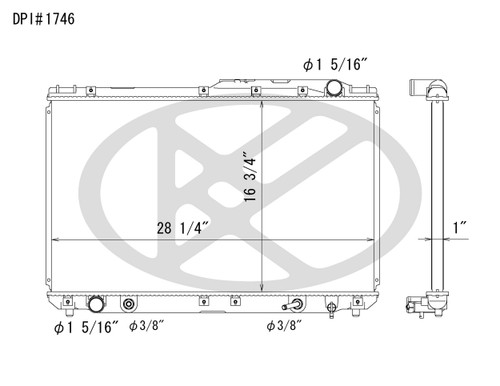 Koyorad Radiator A1746 for 1994-1999 Lexus/Toyota 3.0L (ES300, Avalon, Camry)