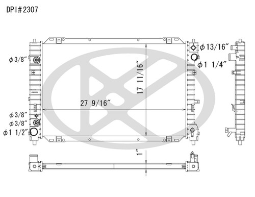 Koyorad Radiator A2307 for 2001-2007 Ford/Mazda/Mercury 3.0L (Escape, Tribute, Mariner)