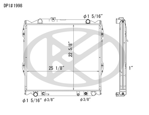 Koyorad Radiator A1998 for 1996-2002 Toyota 3.4L 2.7L (4Runner)