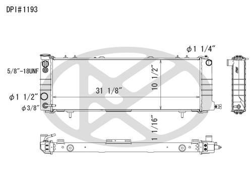 Koyorad Radiator A1193 for 1991-2001 Jeep 4.0L (Cherokee, Comanche)