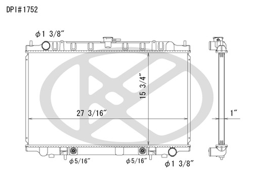Koyorad Radiator A1752 for 1995-1999 INFINITI/Nissan 3.0L (I30, Maxima)