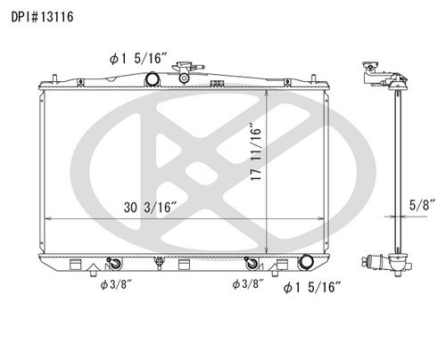 Koyorad Radiator A13116 for 2010-2016 Lexus/Toyota 3.5L 2.7L (RX350, Sienna)