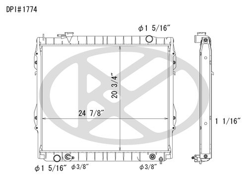 Koyorad Radiator A1774 for 1995-2000 Toyota 3.4L (Tacoma)