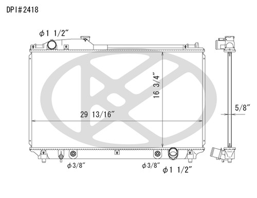 Koyorad Radiator A2418 for 2001-2006 Lexus 4.3L (LS430)