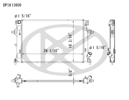 Koyorad Radiator A13609 for 2017-2020 Hyundai 2.0L (Elantra, Elantra GT)
