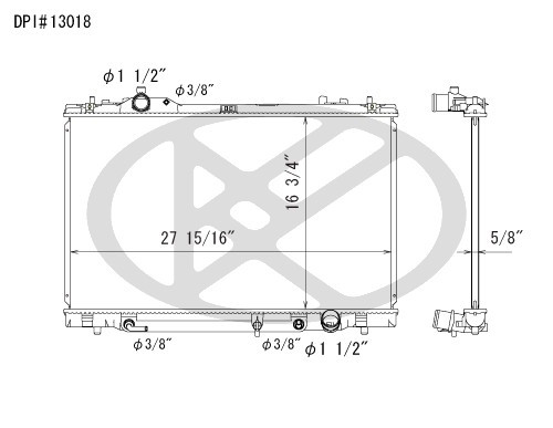 Koyorad Radiator A13018 for 2008-2011 Lexus 4.6L 5.0L (LS460, LS600h)
