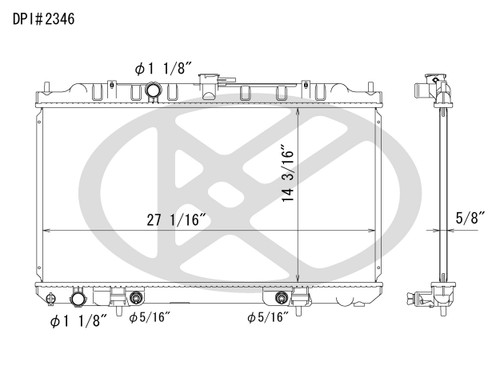 Koyorad Radiator A2346 for 2000-2006 Nissan 1.8L (Sentra)