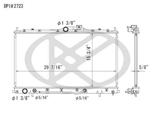 Koyorad Radiator A2723 for 2004-2008 Mitsubishi 3.8L 2.4L (Galant)