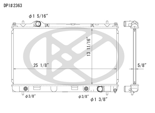 Koyorad Radiator A2363 for 2000-2001 Dodge 2.0L (Neon)