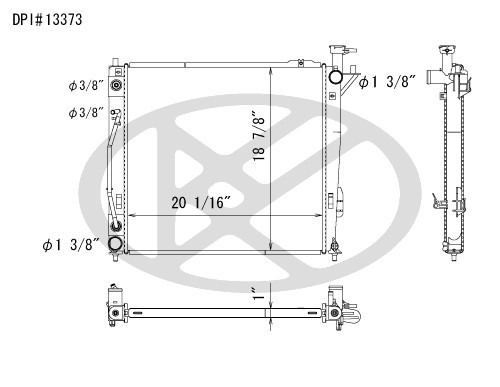 Koyorad Radiator A13373 for 2013-2014 Hyundai 2.0L (Santa Fe Sport)