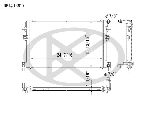 Koyorad Radiator A13617 for 2015-2020 Volkswagen 1.4L (e-Golf, Jetta)