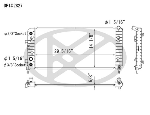 Koyorad Radiator A2827 for 2005-2011 Buick/Chevrolet 3.6L 5.3L (LaCrosse, Impala, Monte Carlo)