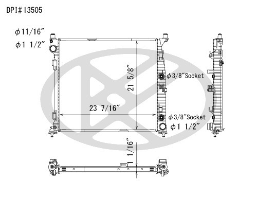 Koyorad Radiator A13505 for 2012-2019 Mercedes-Benz 3.0L 2.1L (GL350, GL450, GLE300d, GLE350)