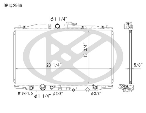 Koyorad Radiator A2966 for 2004-2008 Acura 2.4L (TSX)