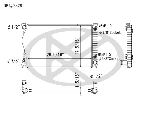 Koyorad Radiator A2828 for 2005-2011 Audi 3.2L 3.0L (A6, A6 Quattro)