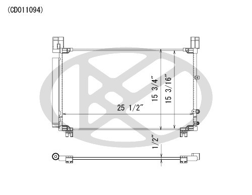 Koyorad A/C Condenser CD011094 for 2016-2020 Lexus 3.5L (GS350, RC300, RC350)