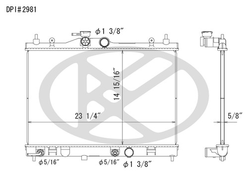 Koyorad Radiator A2981 for 2009-2014 Nissan 1.8L 1.6L (Cube, Versa)