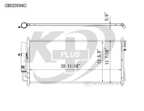 Koyorad A/C Condenser CD020594 CD020594