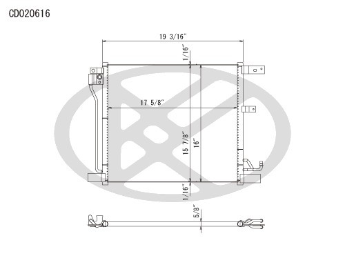 Koyorad A/C Condenser CD020616 for 2011-2017 Nissan 1.6L (Juke)