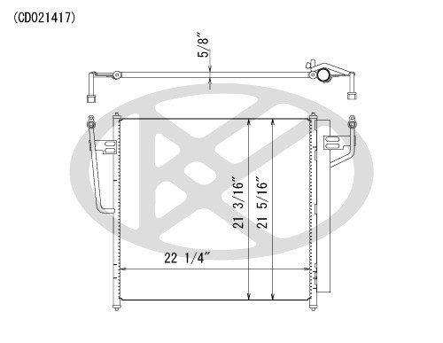 Koyorad Condenser CD021417 for 2004-2015 INFINITI/Nissan 5.6L (QX56, Armada, Pathfinder Armada, TITAN)
