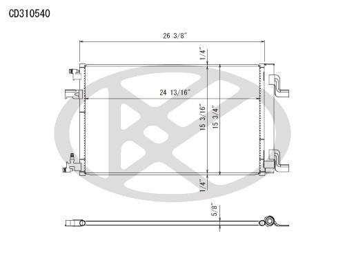 Koyorad A/C Condenser CD310540 CD310540