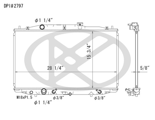 Koyorad Radiator A2797 for 2003-2007 Honda 2.4L (Accord)