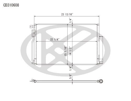 Koyorad A/C Condenser CD310608 CD310608
